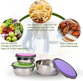 Stainless Steel Mixing Bowls with Airtight Lids